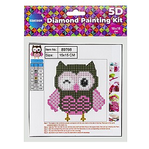 Mozaic cu diamante Centrum 89766 Bufnita 5D 15x15cmMozaic cu diamante Centrum 89766 Bufnita 5D 15x15cm