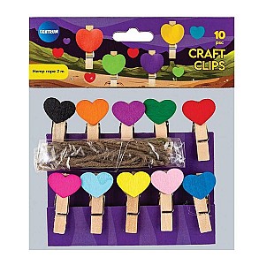 Set clipse decorative Centrum 80332 Inima 10 bucati