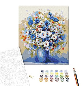 Pictura pe numere 40x50 Brushme BS51388 Buchet de flori de cimp, in cutie