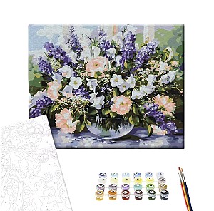 Pictura pe numere 40x50 Brushme BS053 Buchet de primavara, in cutie