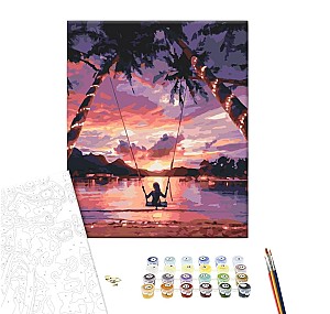 Pictura pe numere 40x50 Brushme BS29710 Incantare de paradis, fara cutie