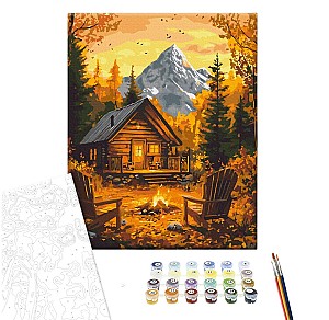 Pictura pe numere 40x50cm Brushme BS54169 Caldura focului de toamna, fara cutie