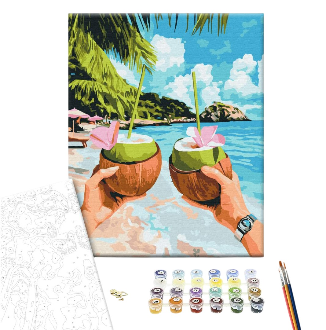 Картина по номерам 40x50см Brushme BS54318 Кокосовое наслаждение, в коробке