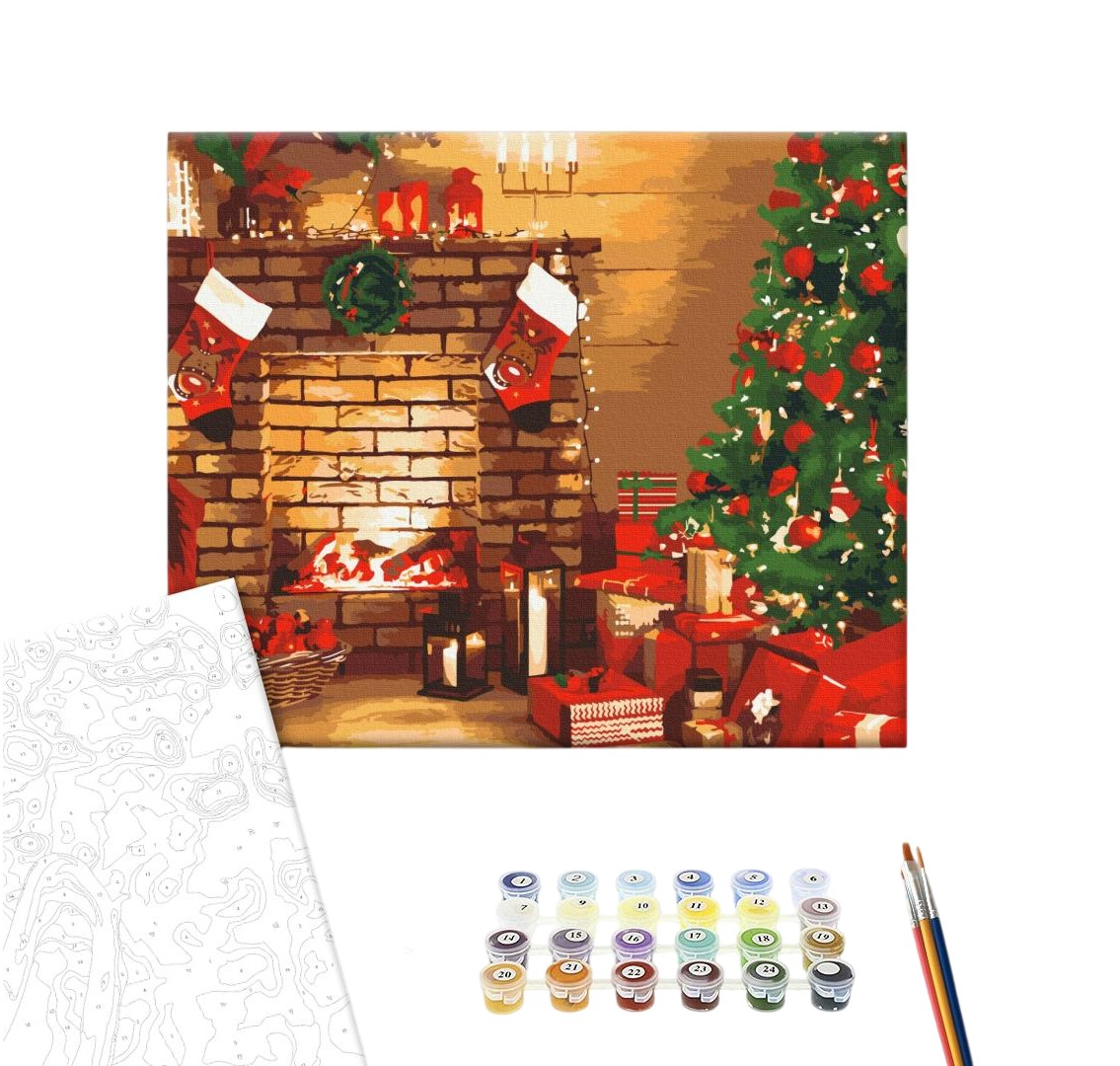 Картина по номерам 40x50см Brushme BS52748 Новогодний уют, в коробке