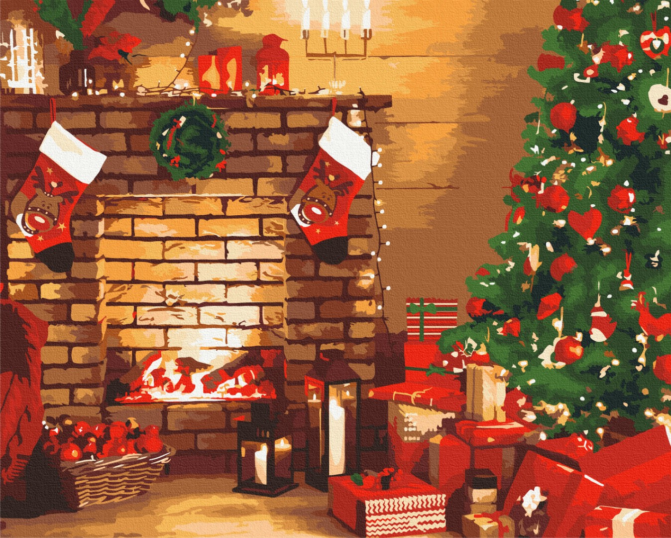 Картина по номерам 40x50см Brushme BS52748 Новогодний уют, в коробке