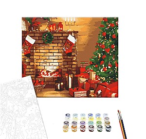 Pictura pe numere 40x50cm Brushme BS52748 Confortul de Anul Nou, fara cutie