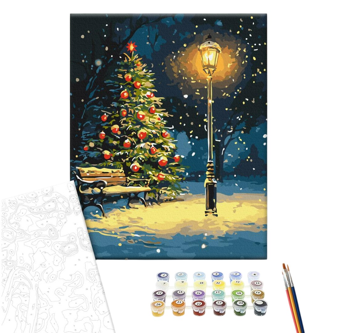 Картина по номерам 40x50см Brushme BS54191 Ночной танец снежинок, в коробке