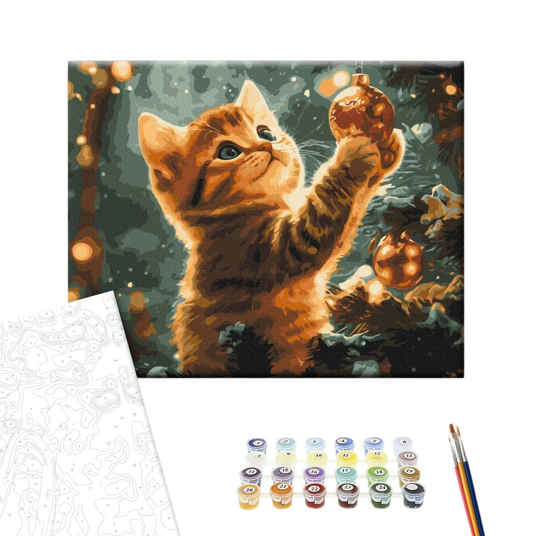 Картина по номерам 40x50см Brushme BS54190 Пушистый декоратор, в коробке