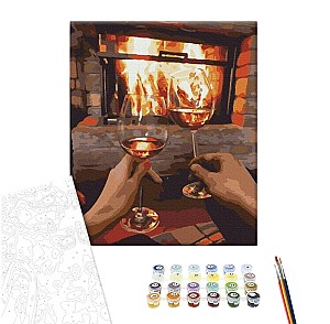 Pictura pe numere 40x50cm Brushme BS51816 O seara pentru doi, cu cutie