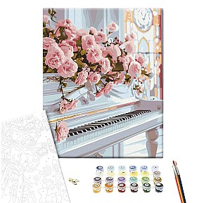 Pictura pe numere 40x50cm Brushme BS54045 Pian romantic, in cutie