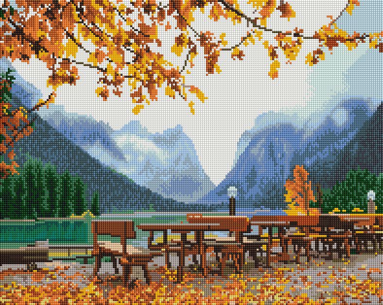 Мозаика алмазная 40x50см  Brushme DBS1011 Осень в горах