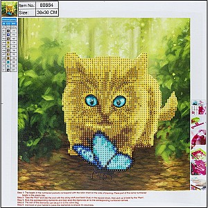 Mozaic cu diamante Centrum 80884 Motanas 5D 30x30cm