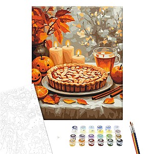 Pictura pe numere 40x50cm Brushme BS54171 Placinta cu mere, in cutie