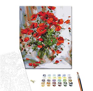 Картина по номерам 40x50см Brushme BS52783 Маки маслом, в коробке