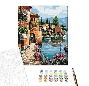 Pictura pe numere 40x50cm Brushme BS52850 Sub soarele Positano, in cutie