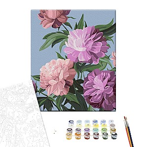 Pictura pe numere 40x50cm Brushme BS53761 Bujori, in cutie