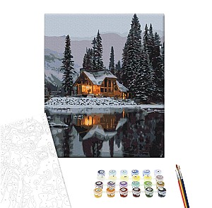 Pictura pe numere 40x50cm Brushme BS52498 Noapte inzapezita, in cutie