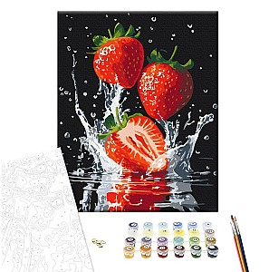 Картина по номерам 40x50см Brushme BS54154 Сочная клубника, в коробке