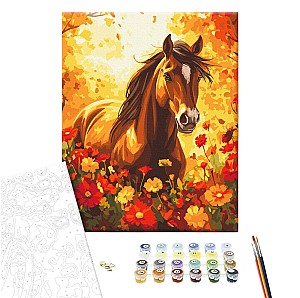 Pictura pe numere 40x50cm Brushme BS54420 Libertate florala, in cutie