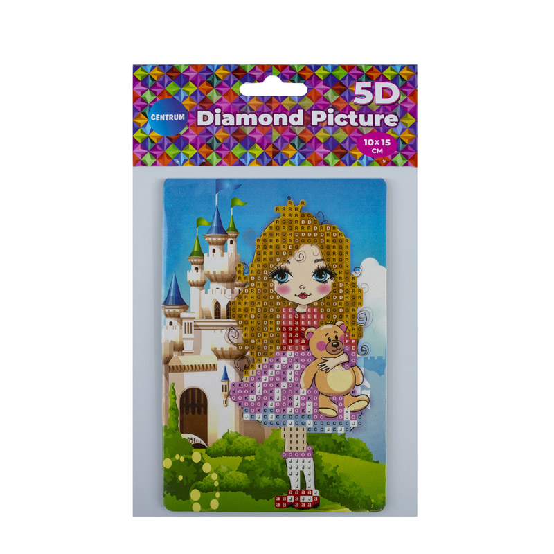 Mozaic cu diamante 10x15cm Centrum Girl 89768 pe suport din plastic