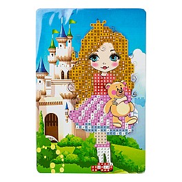 Mozaic cu diamante 10x15cm Centrum Girl 89768 pe suport din plastic