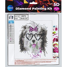 Mozaic cu diamante 5D 20x20cm Centrum Dog 80870