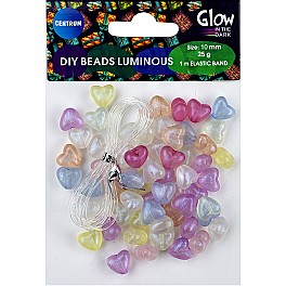 Margele 10mm 25 g Centrum Hearts 81421 acrilice, fluorescente
