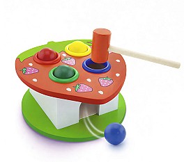 Jucarie din lemn sorter cu ciocan TY0525
