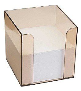 Suport pentru hirtie de notite KIP 9x9x9 cm, fumuriu