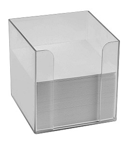 Suport pentru hirtie de notite KIP 9x9x9cm, transparent