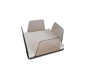 Suport pentru hirtie de notite KIP 9x9x4,5 cm, fumuriu