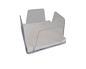 Suport pentru hirtie de notite KIP 9x9x4,5 cm, transparent