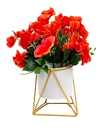 Flori artificiale in ghiveci HH04026 rosu