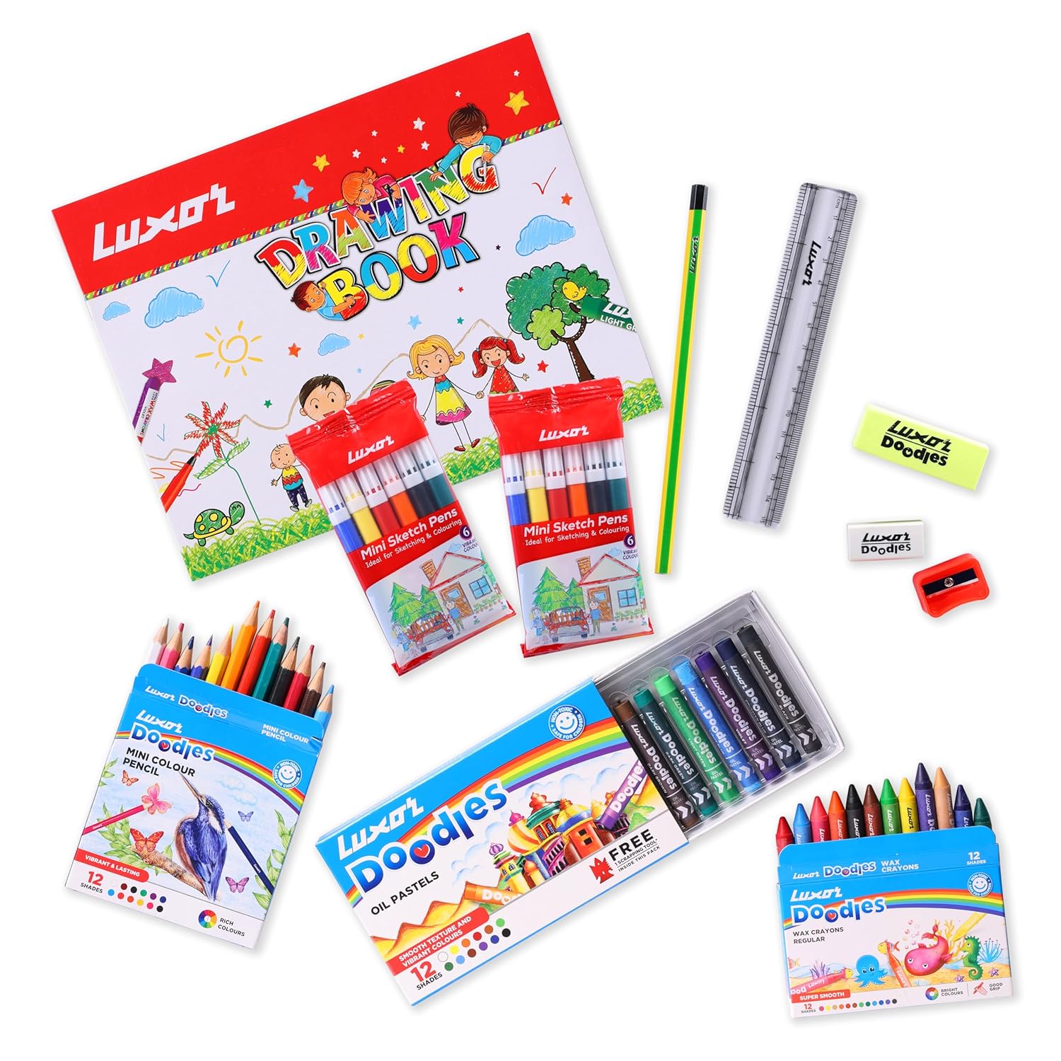 Set pentru scoala cu 10 piese Luxor Artistic Kit 2734