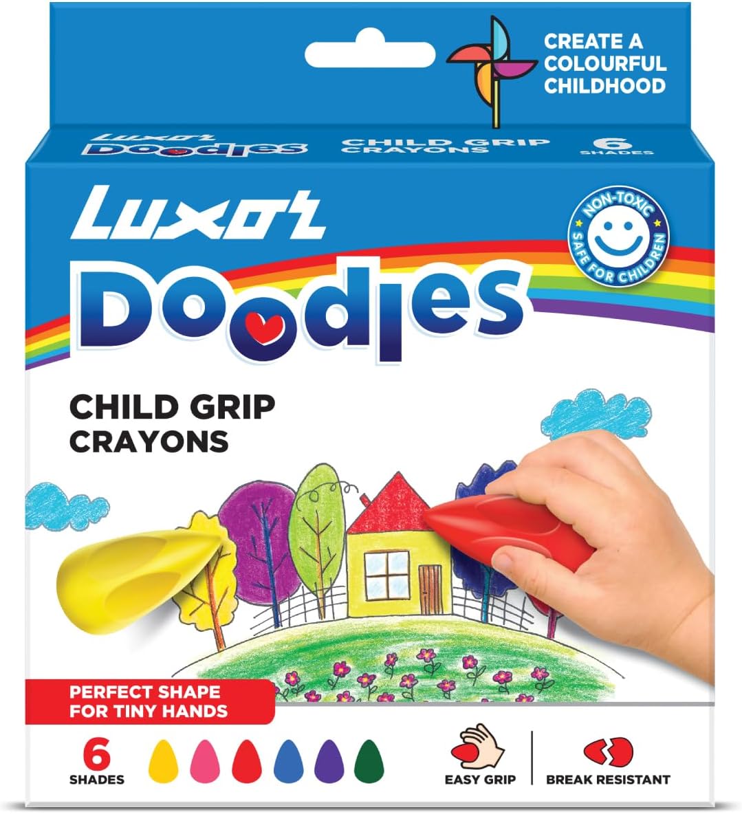 Creioane cerate  6 cul. LUXOR 2359 Child Grip