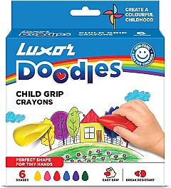 Creioane cerate  6 cul. LUXOR 2359 Child Grip