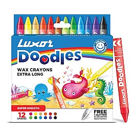 Creioane cerate 12 cul. LUXOR 2370 Extra Long