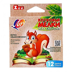 Creioane cerate Luci 12 culori ZOO 8*90mm