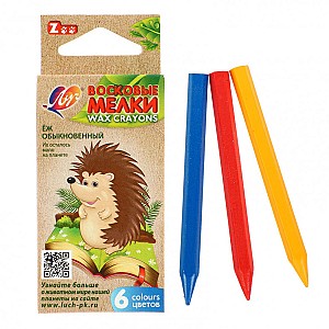 Creioane cerate Luci 6 culori ZOO 8*90mm