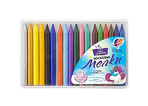 Creioane cerate Luci 18 culori Paleta magica, rotunde