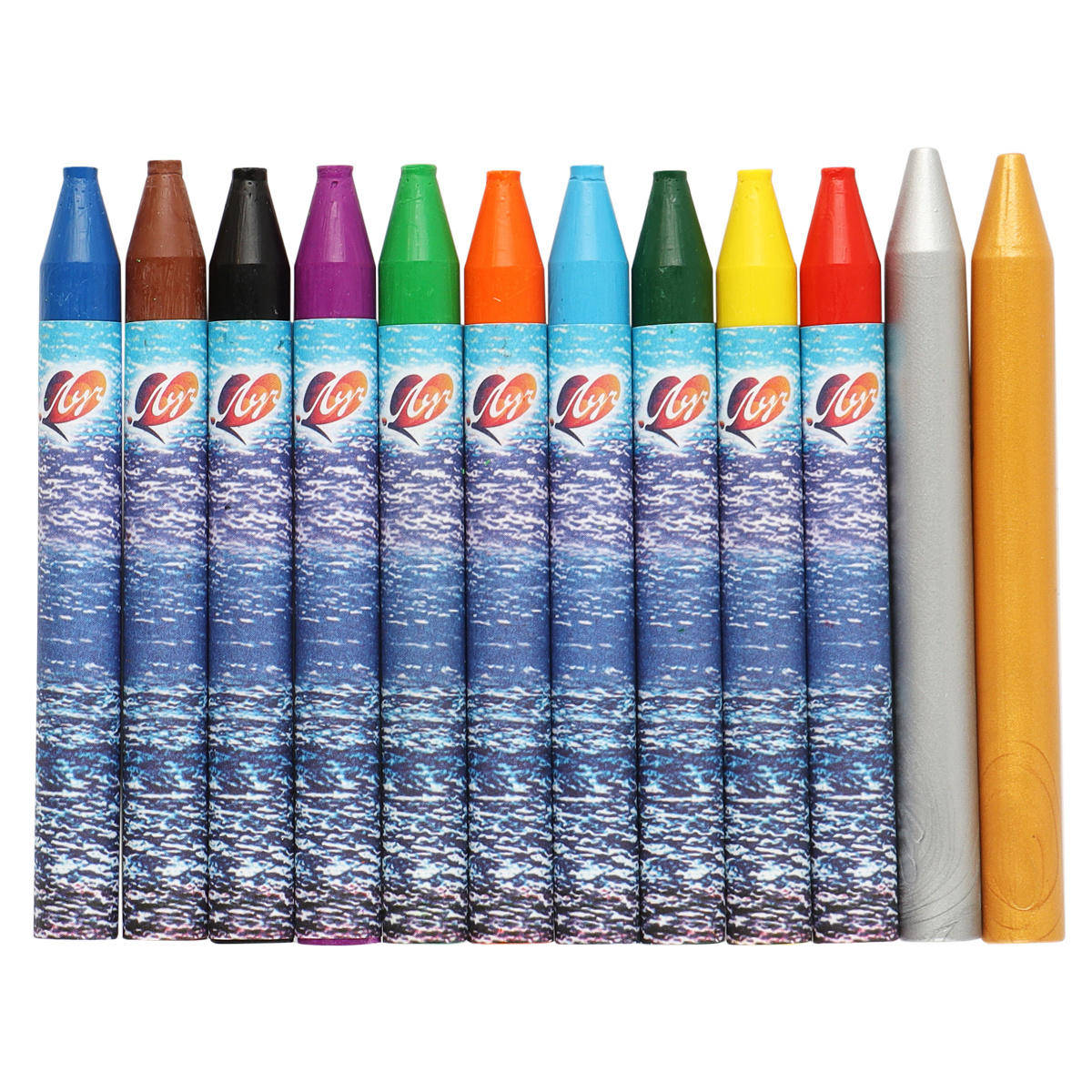 Creioane cerate Luci 12 culori Paleta magica, rotunde