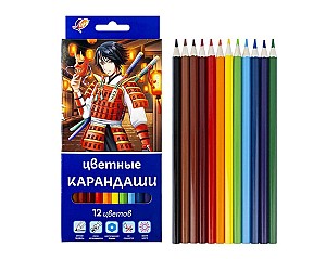 Creioane colorate LUCI 12 culori Anime pentru baieti