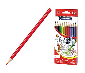 Creioane colorate Centropen 12 culori 9520/12, hexagonale