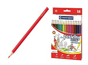 Creioane colorate Centropen 18 culori 9520/18, hexagonale