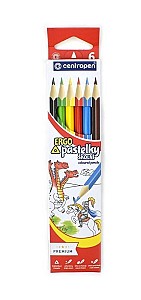 Creioane colorate Centropen 9521/6 triunghiulare, 6 culori