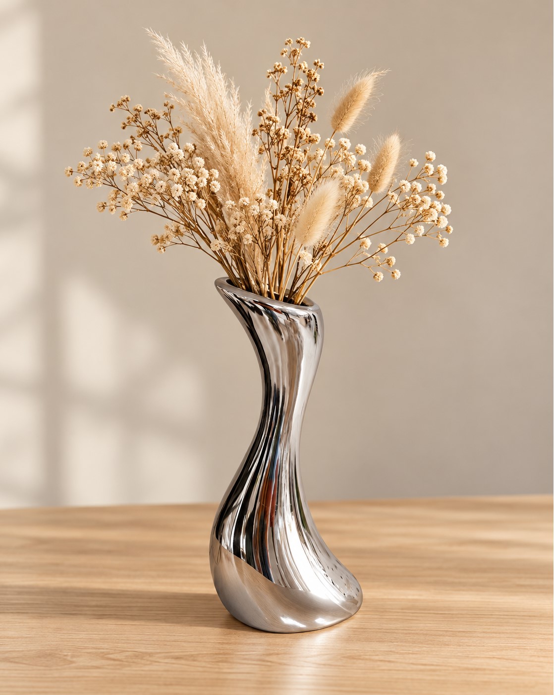 Vaza din ceramica 24,5 cm HH04320 argintiu