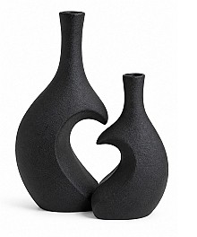 Vaza din ceramica 20 cm HH04332 negru