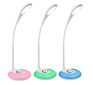 Lampa de masa LED HH03175 alba, cu lumina colora