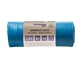 Saci de gunoi cu manere  60L. 10 bucati 22024422-01 albastru